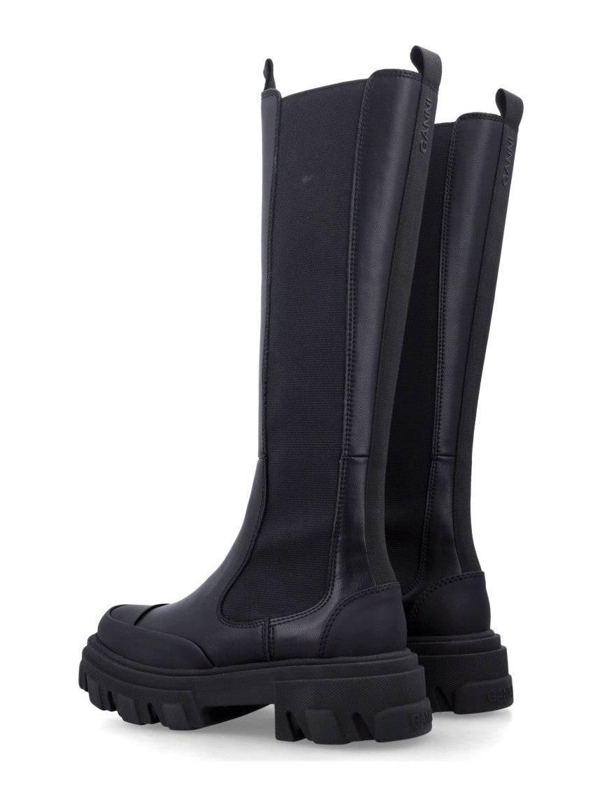 Black Solid Chelsea Boots 3