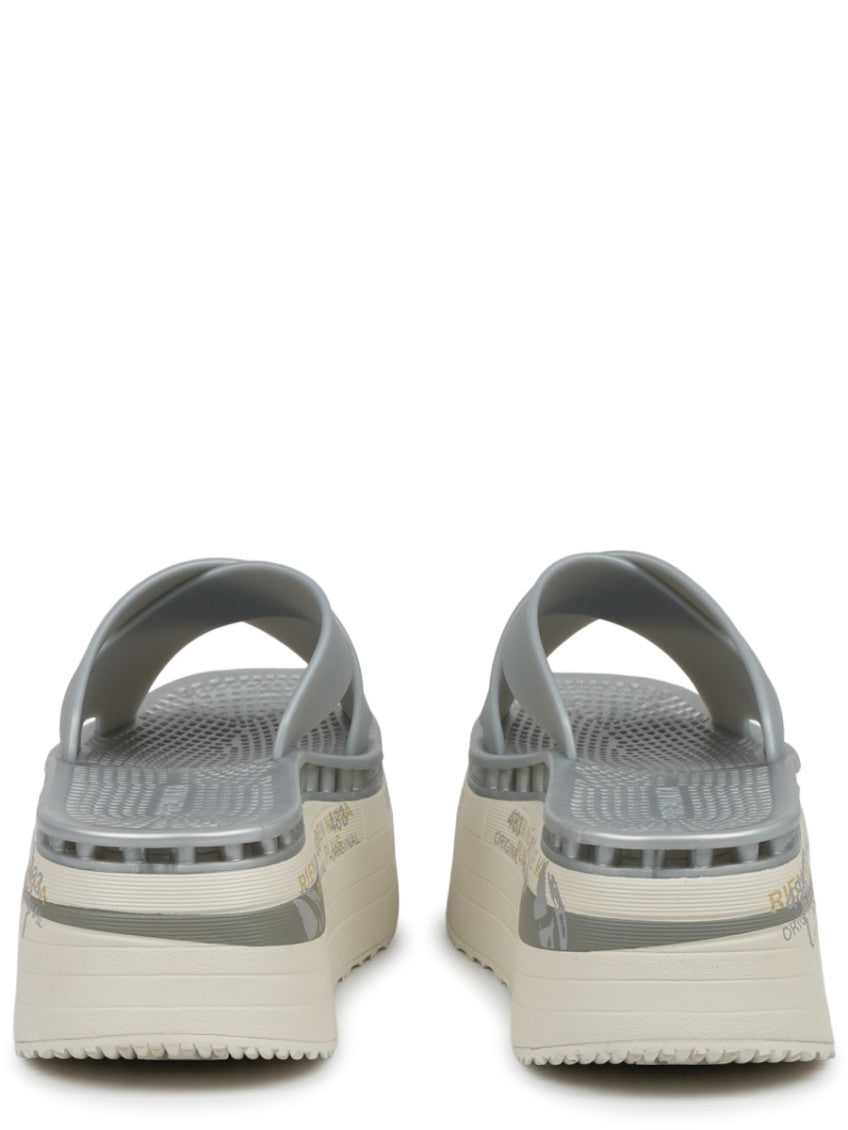 Silver Solid Moura Sandals 5