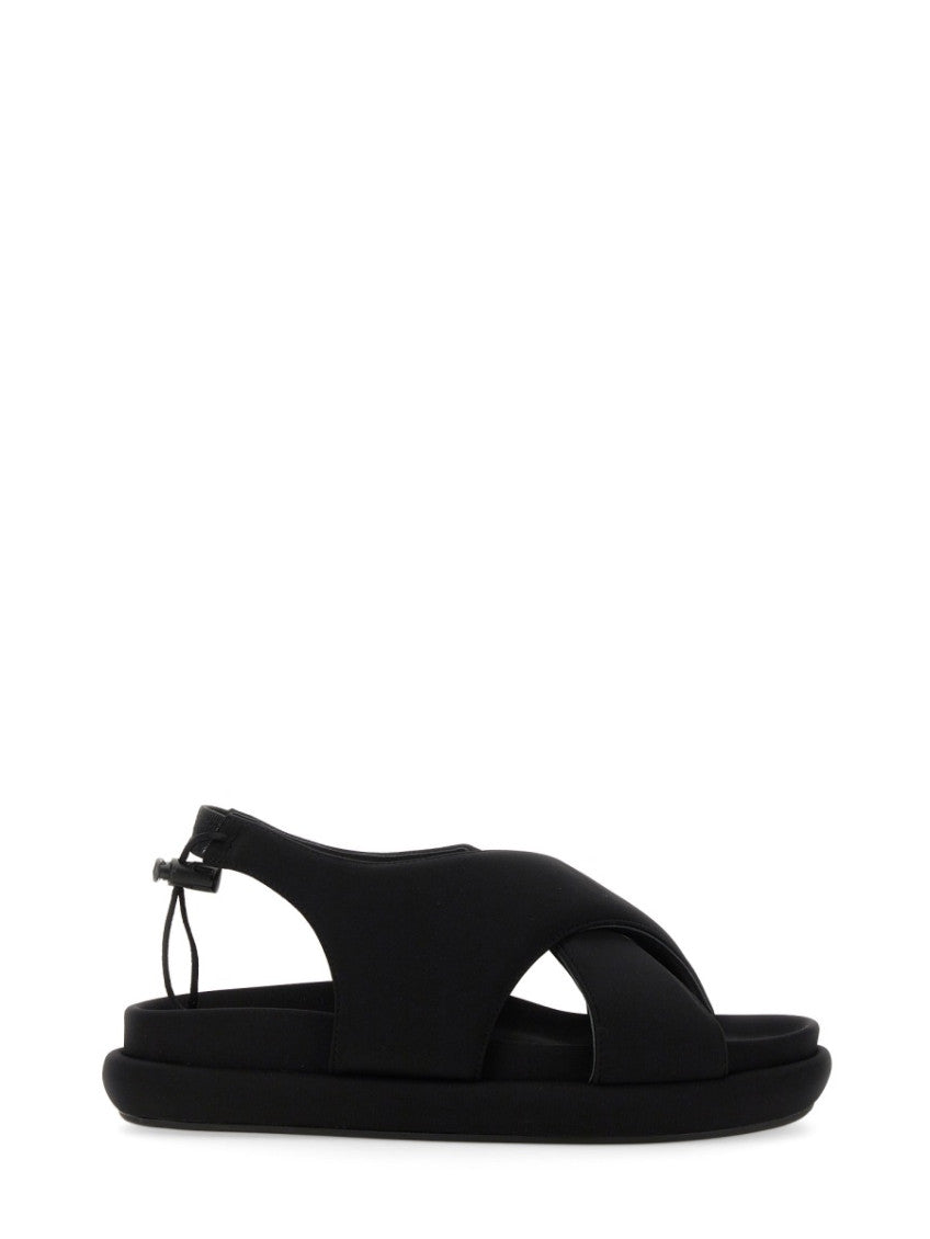 Black Solid Carryover Sandals 1