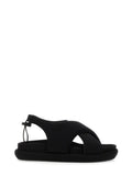 Black Solid Carryover Sandals 1