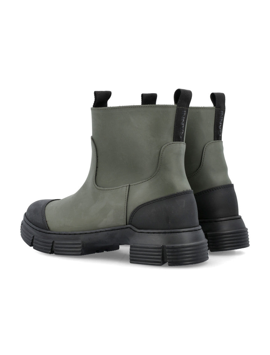 Green Color Block Boots 4