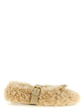 Beige Solid Ballet Flats 1
