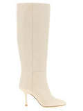 White Madison Leather Boots 1