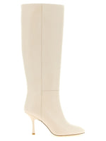 White Madison Leather Boots 1