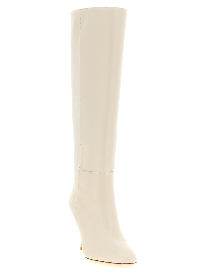 White Madison Leather Boots 2