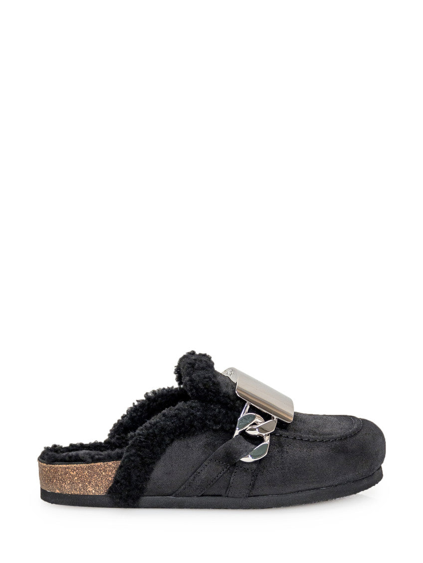 Black Suede Mules 1