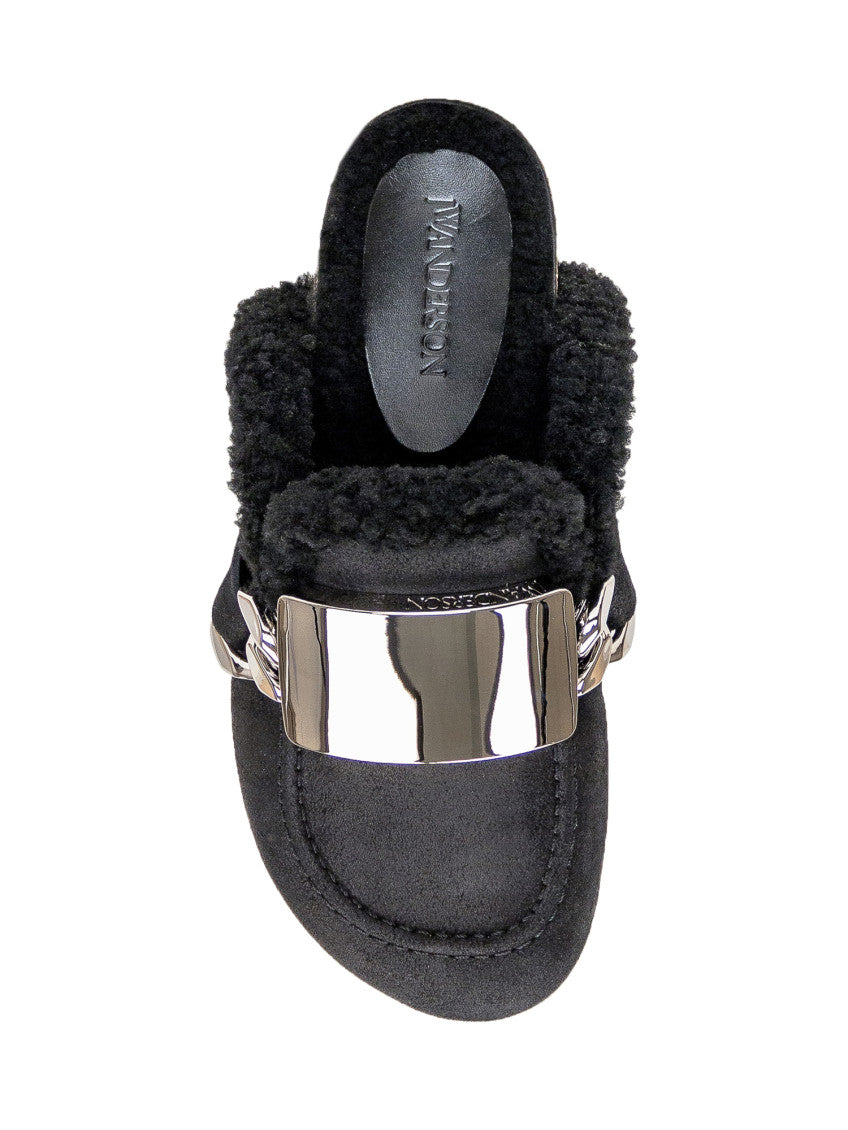 Black Suede Mules 4