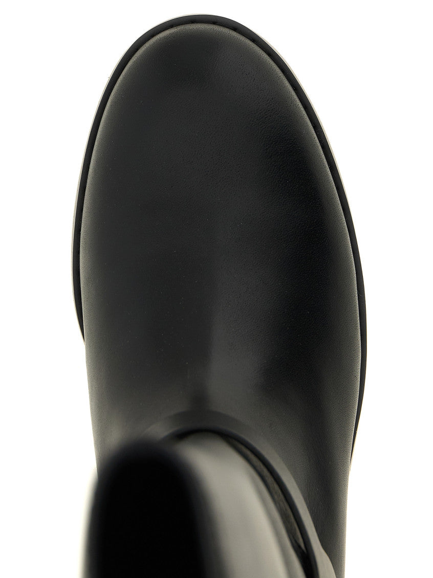 Black Leather Cheval Boots 4