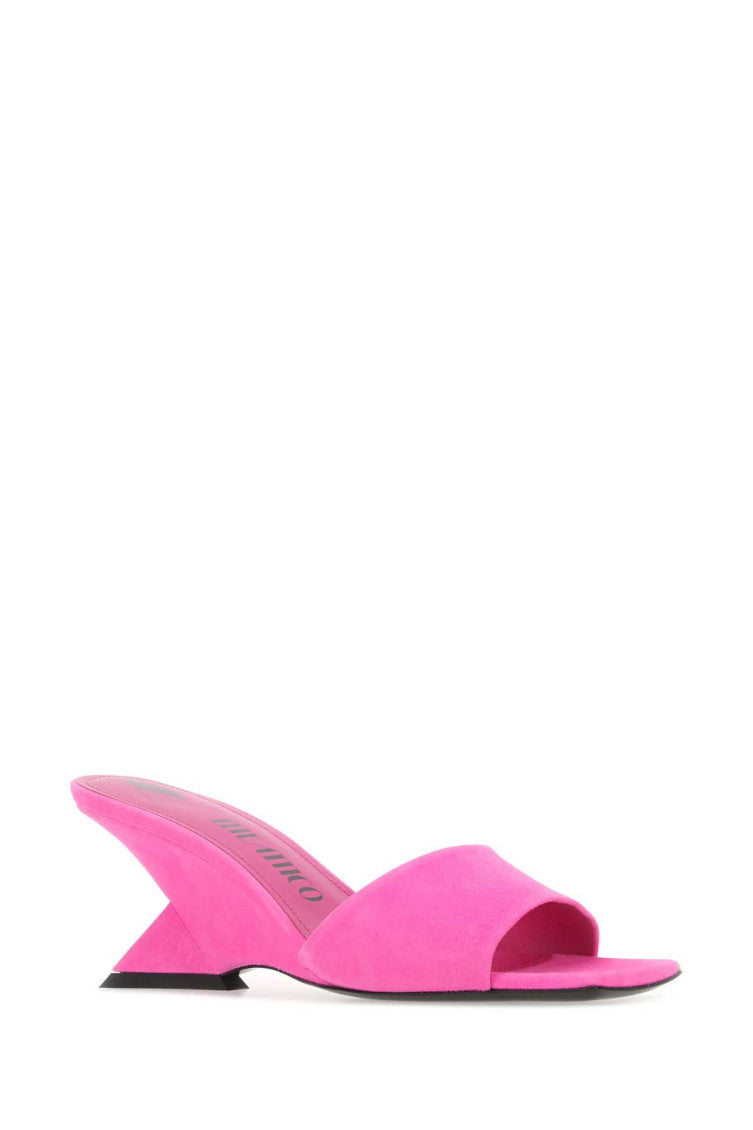 Pink Suede Cheope Heels 2