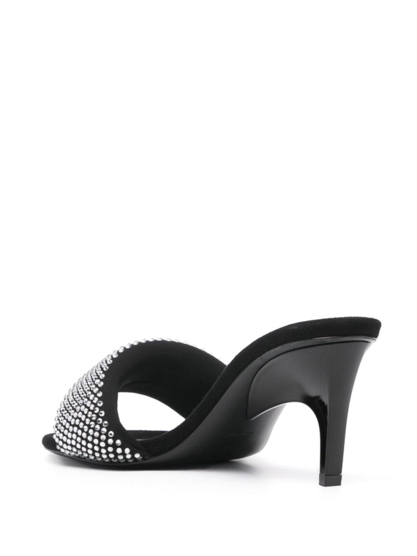 Black Slip On Heels 4