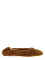 Brown Fur Ballet Flats 1