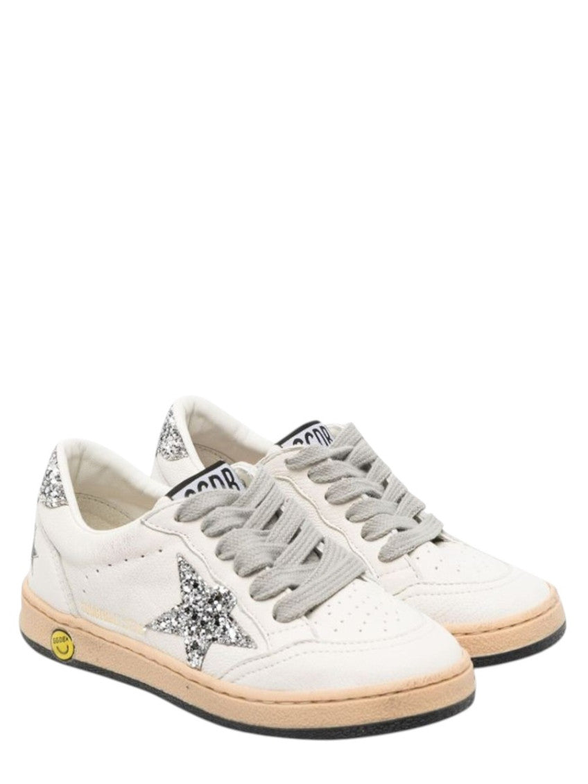 Kids White Embellished Sneakers 2