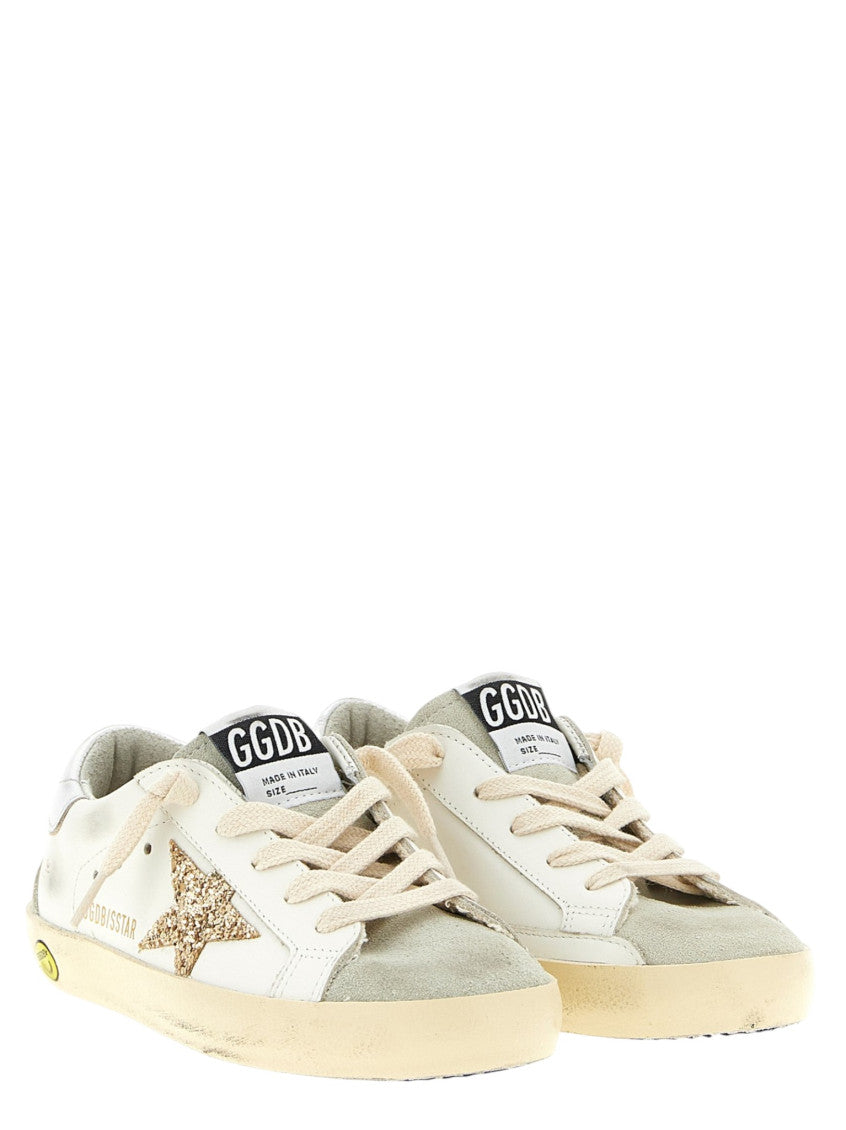 Girls White Superstar Sneakers 2