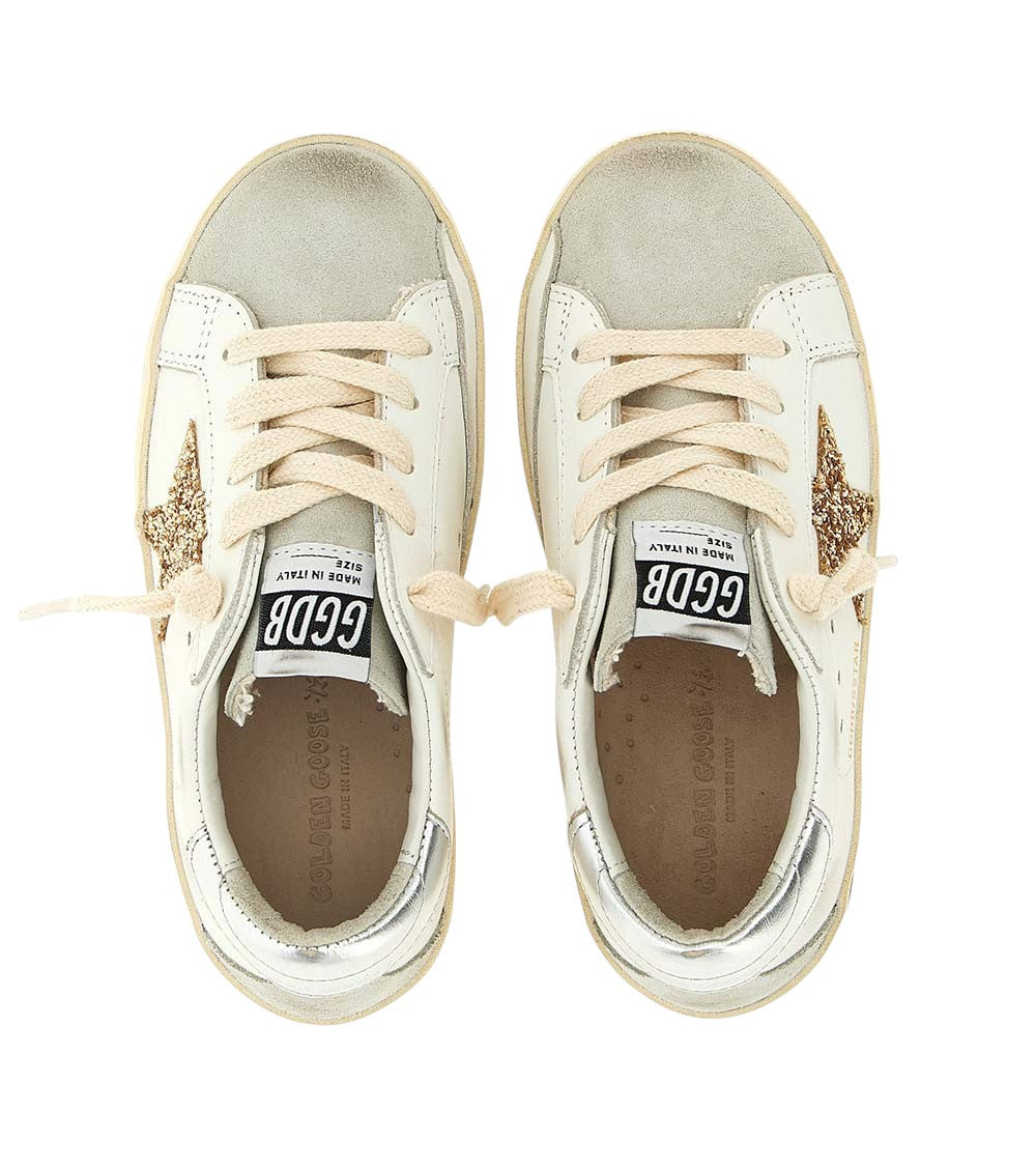 Girls White Embellished Sneakers 4
