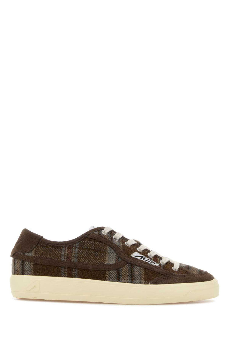 Brown Checks Windscape Sneakers 1