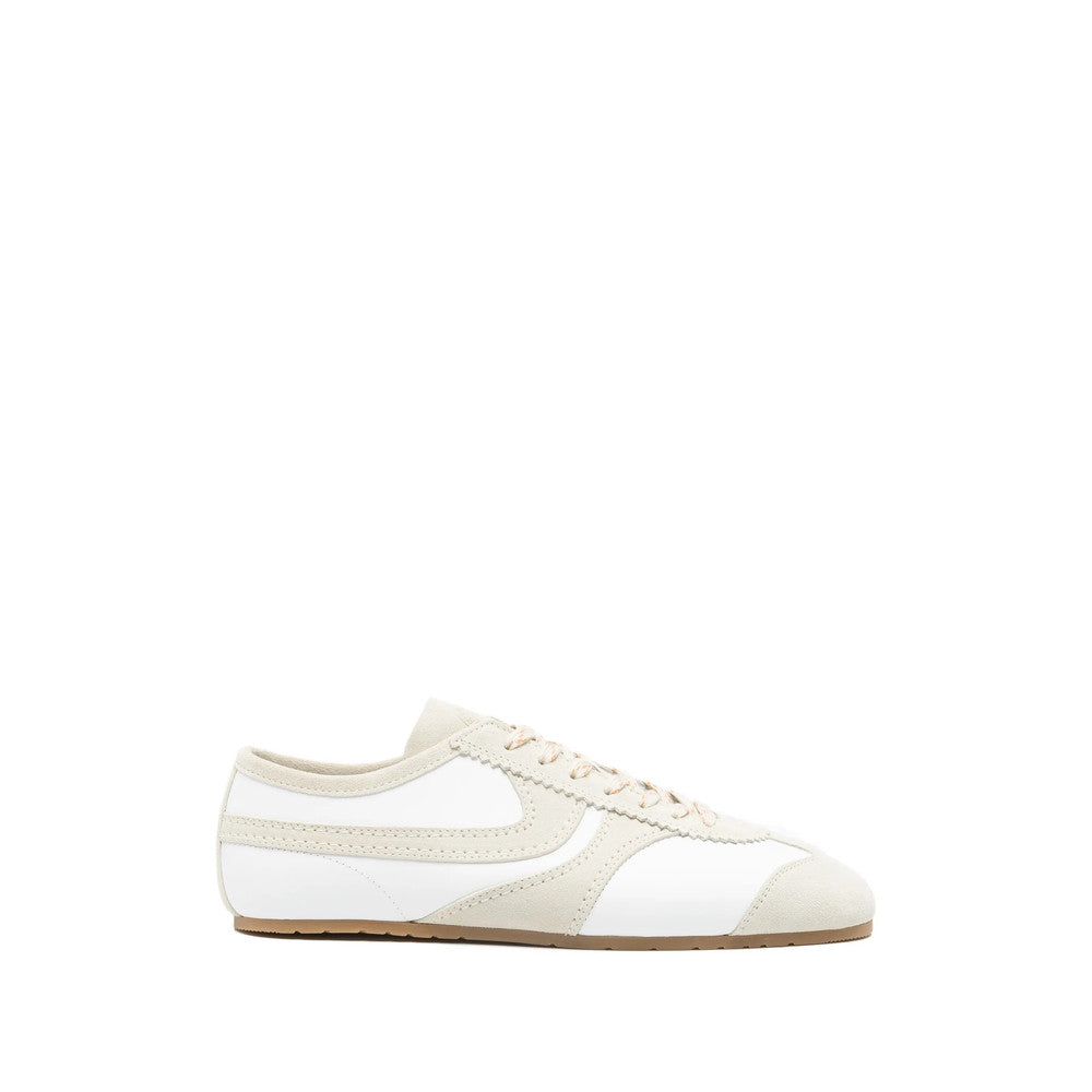 White Color Block Sneakers 1