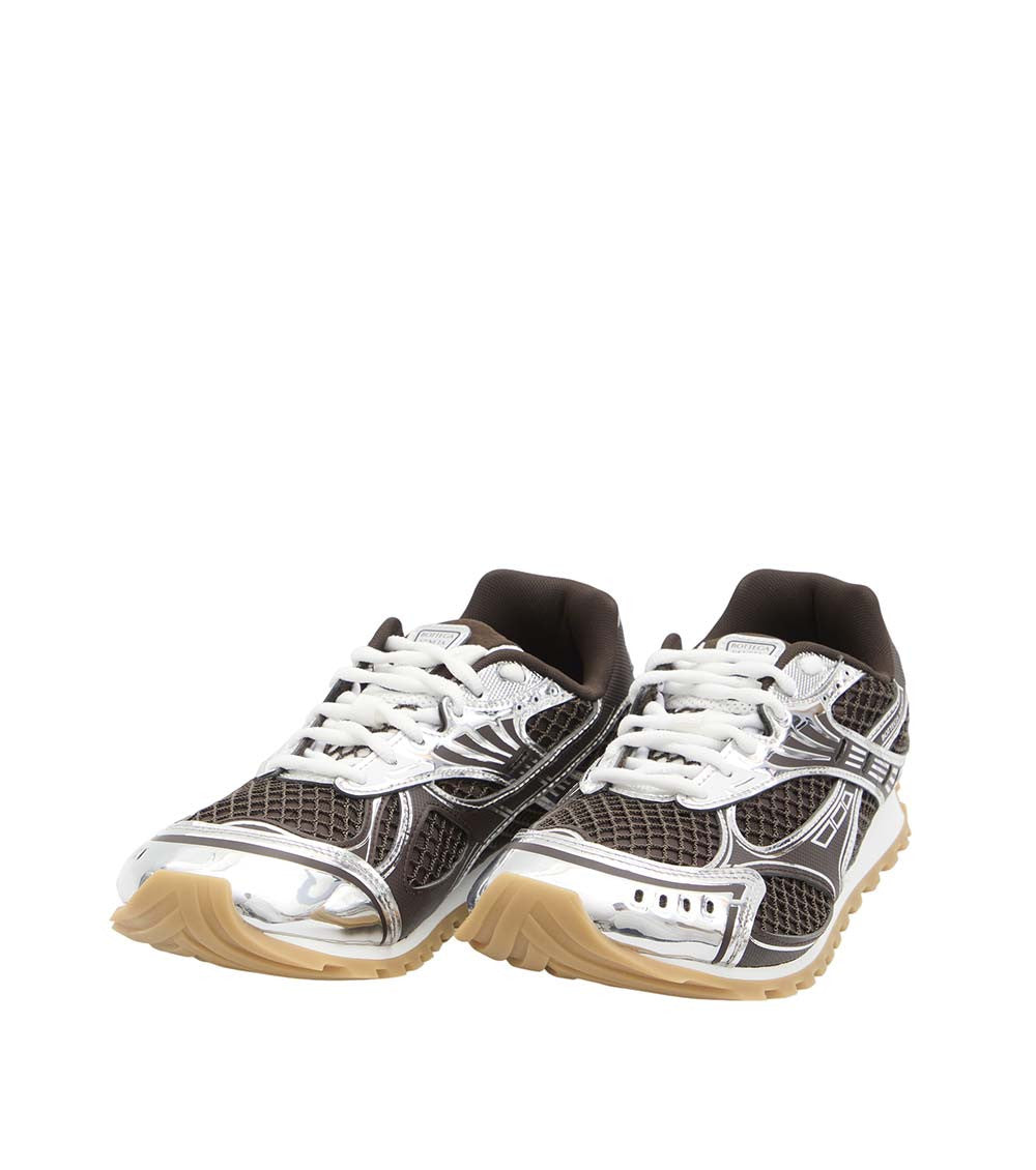 Brown Textured Fondant Orbit Sneakers 2