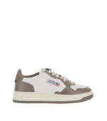 White Color Block Medalist Low Sneakers 1