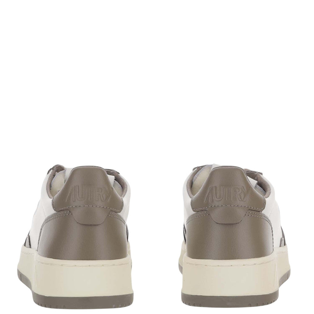 White Color Block Medalist Low Sneakers 3