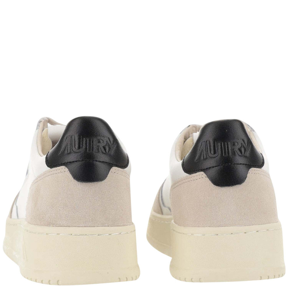 White Color Block Medalist Low Sneakers 3
