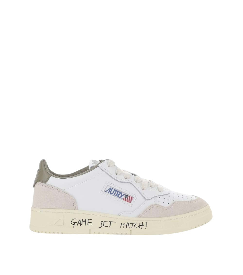 White Color Block Sneakers 1