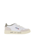 White Color Block Sneakers 1