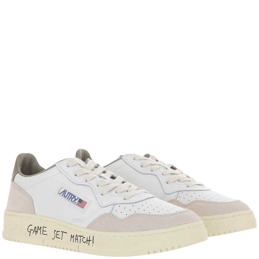 White Color Block Sneakers 2