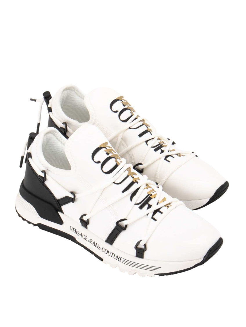 White Logo Couture Sneakers 2