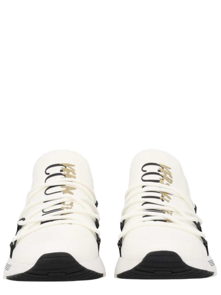 White Logo Couture Sneakers 3