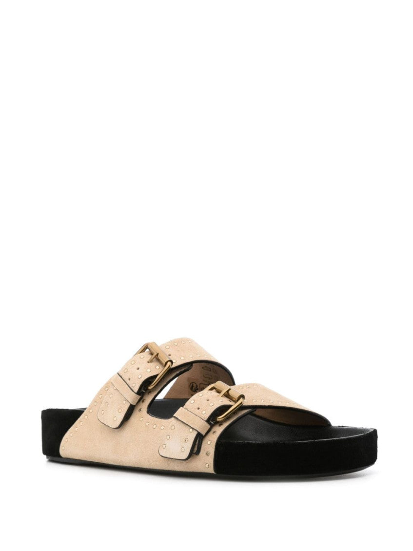 Beige Lennyo Buckle Sandals 2