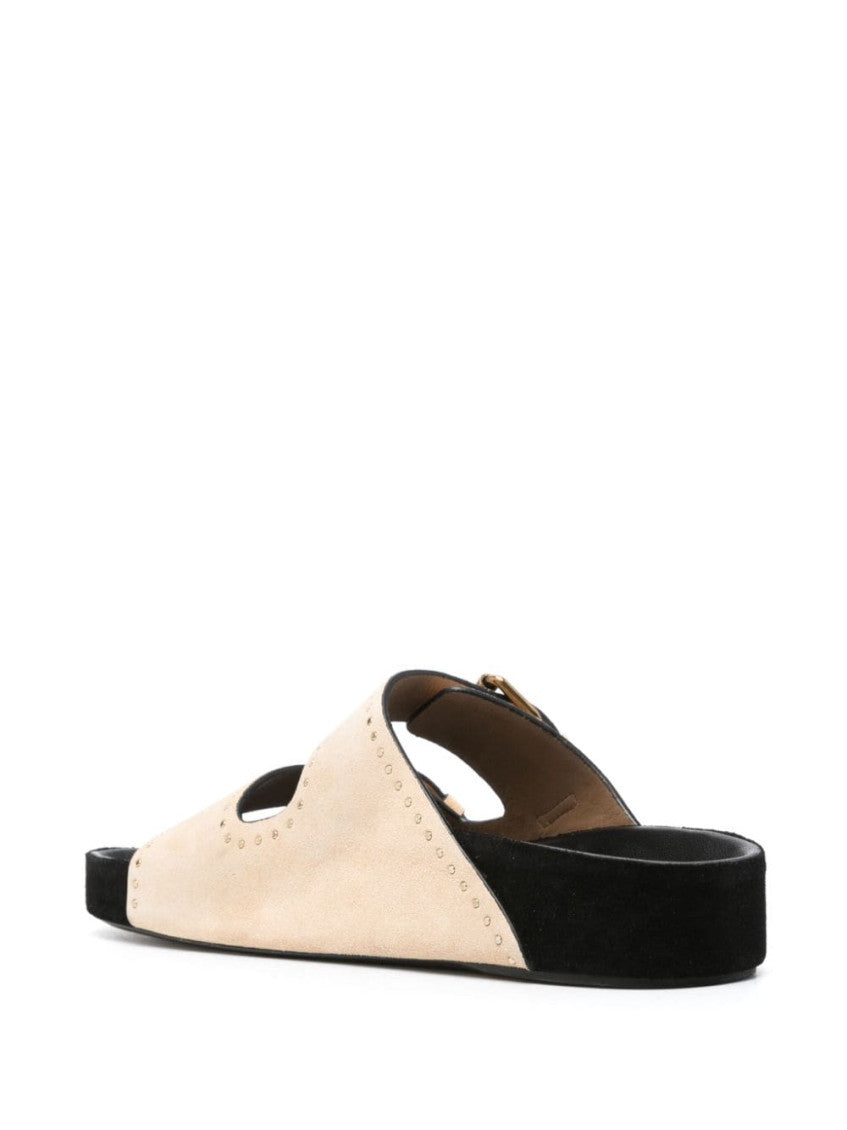 Beige Lennyo Buckle Sandals 3