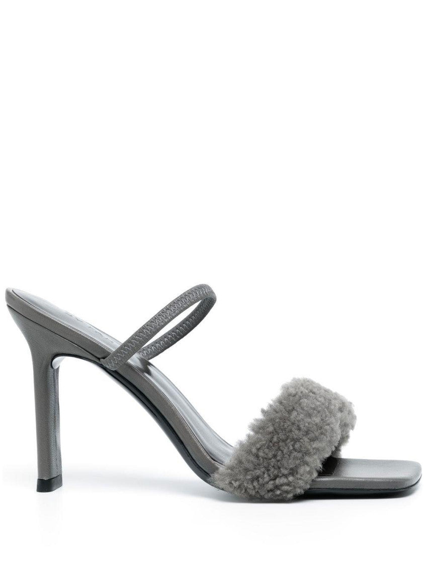 Grey Open Toe Heels 1