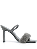 Grey Open Toe Heels 1