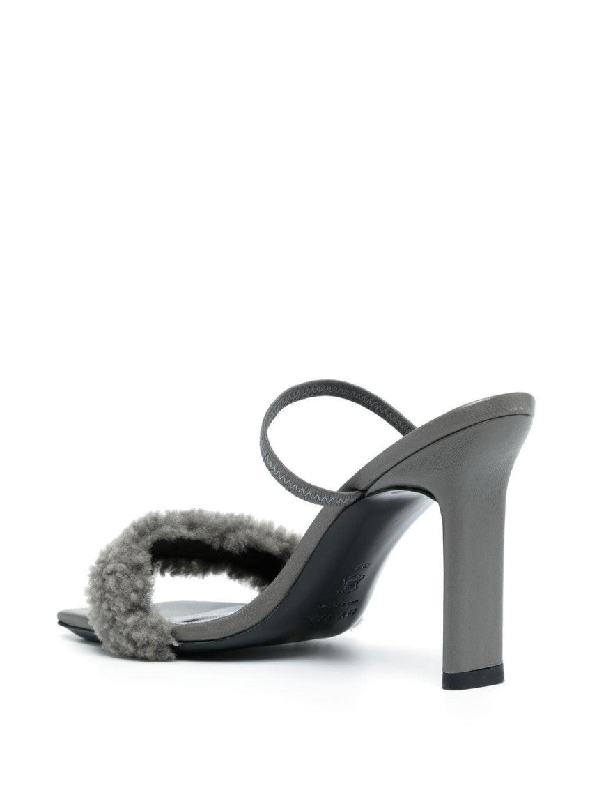 Grey Open Toe Heels 3