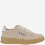 Beige Medalist Low Suede Sneakers 1