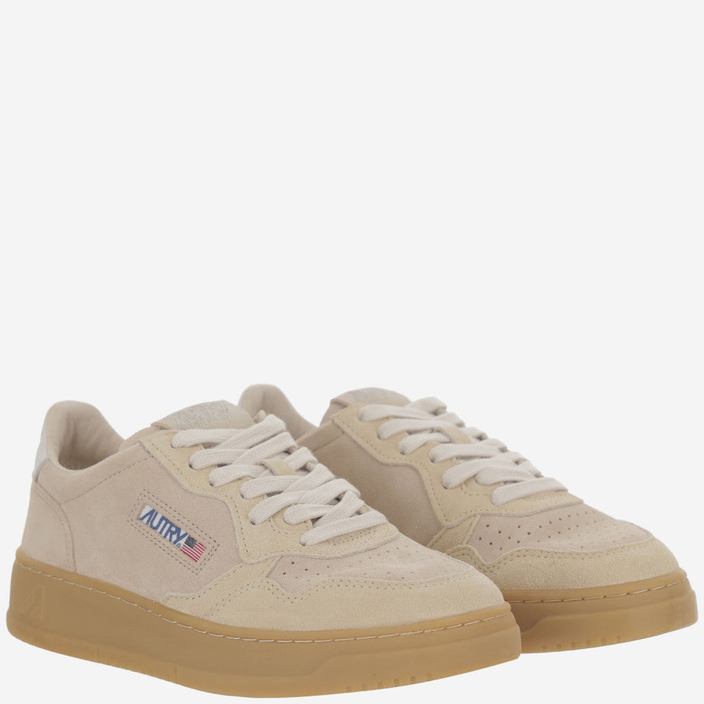 Beige Medalist Low Suede Sneakers 3