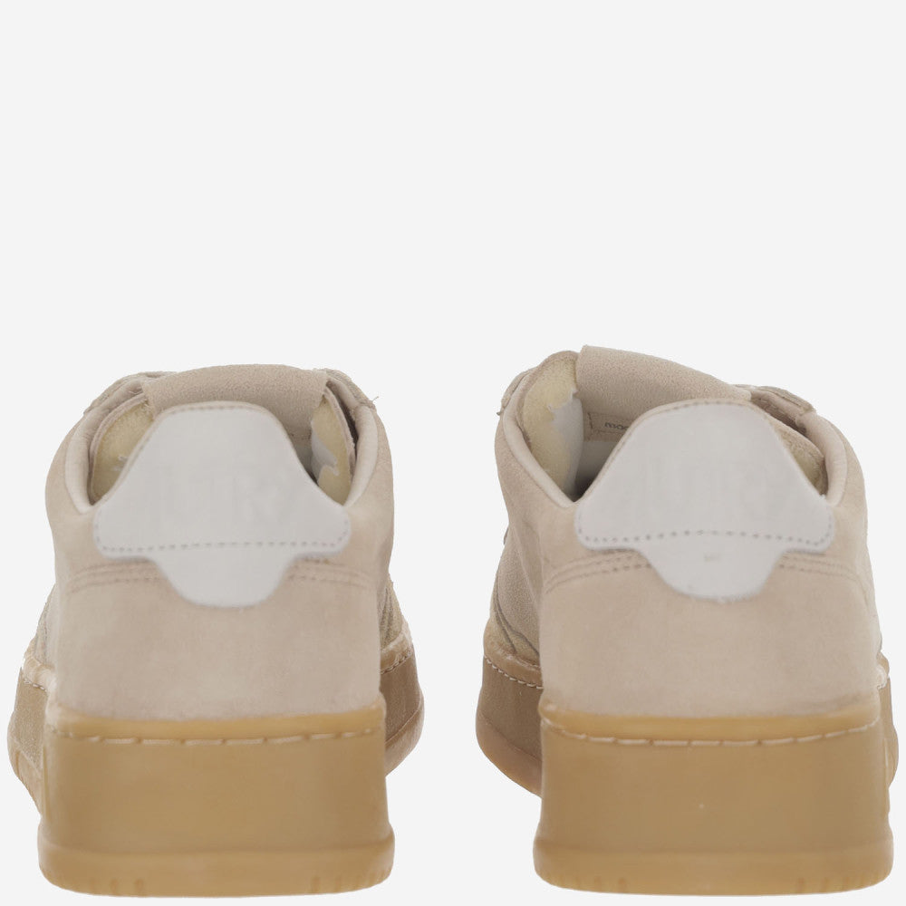 Beige Medalist Low Suede Sneakers 4