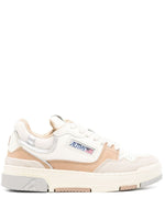 White Logo Leather Sneakers 1