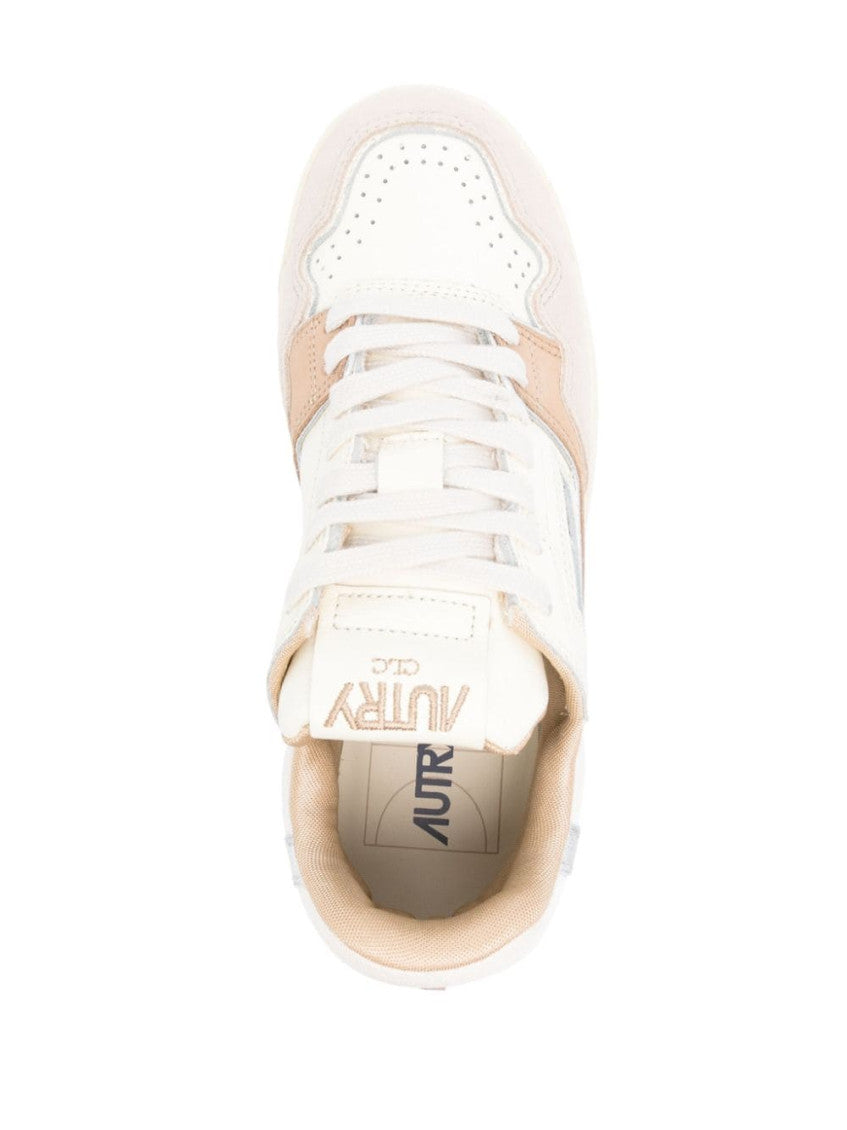 White Logo Leather Sneakers 2