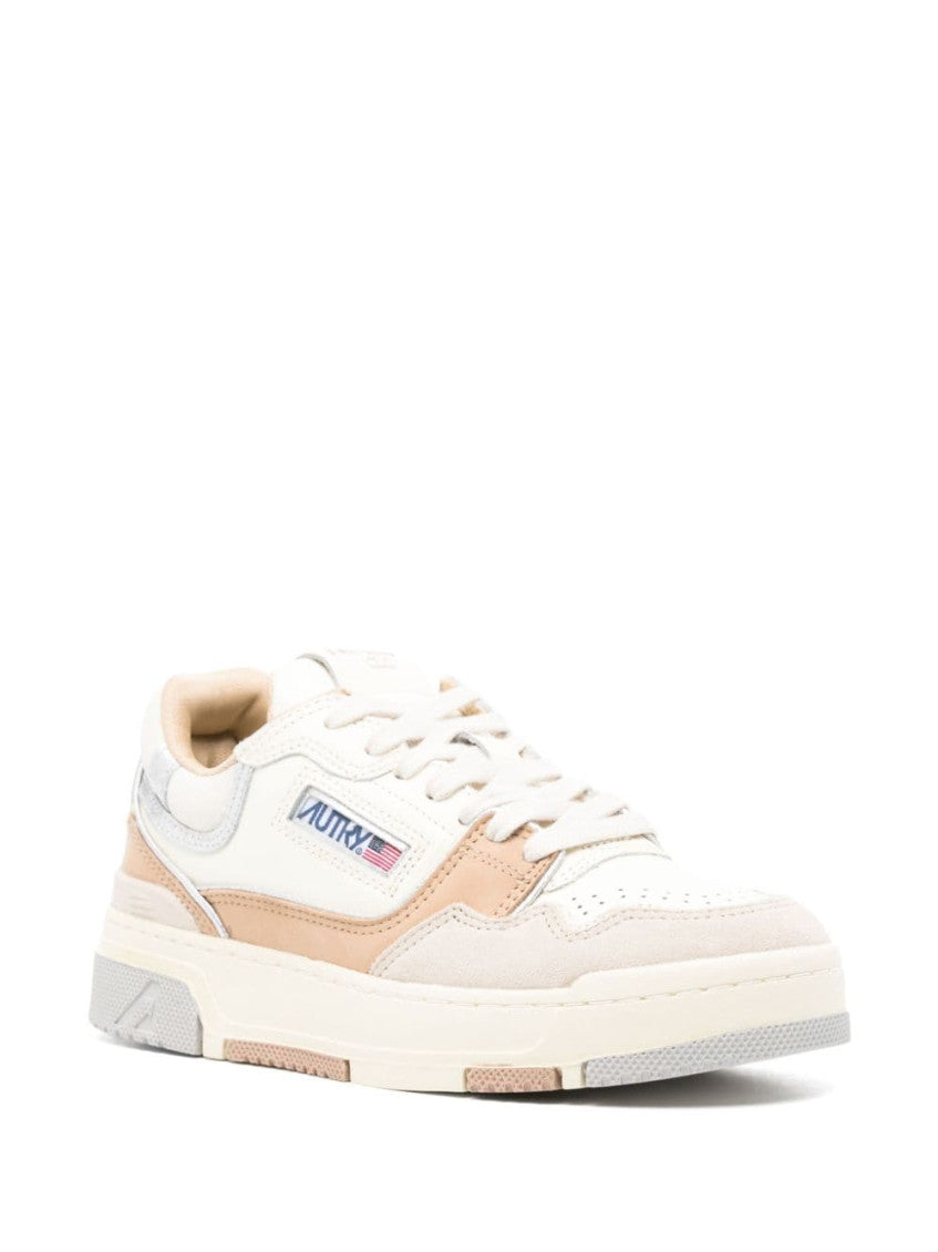 White Logo Leather Sneakers 3