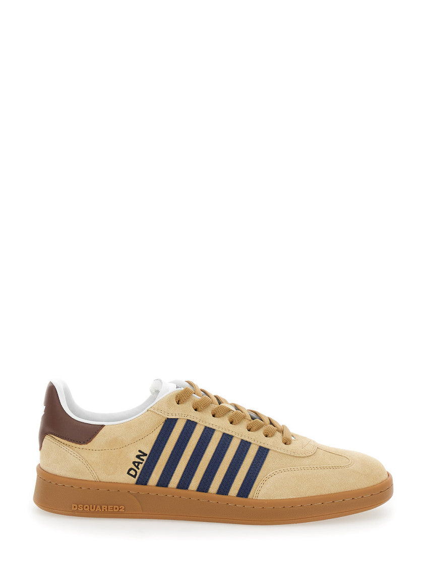 Beige Lace Up Sneakers 1