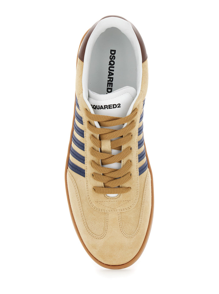 Beige Lace Up Sneakers 4