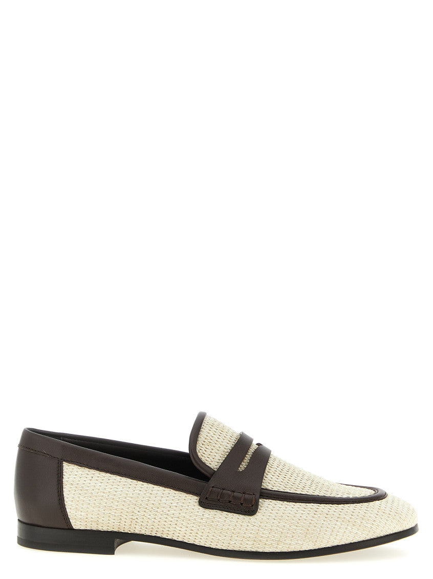 Beige Raffia Loafers 1