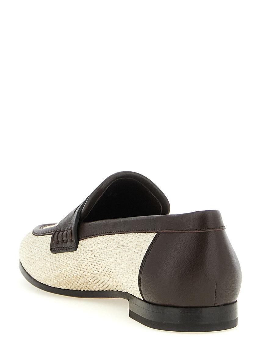 Beige Raffia Loafers 3