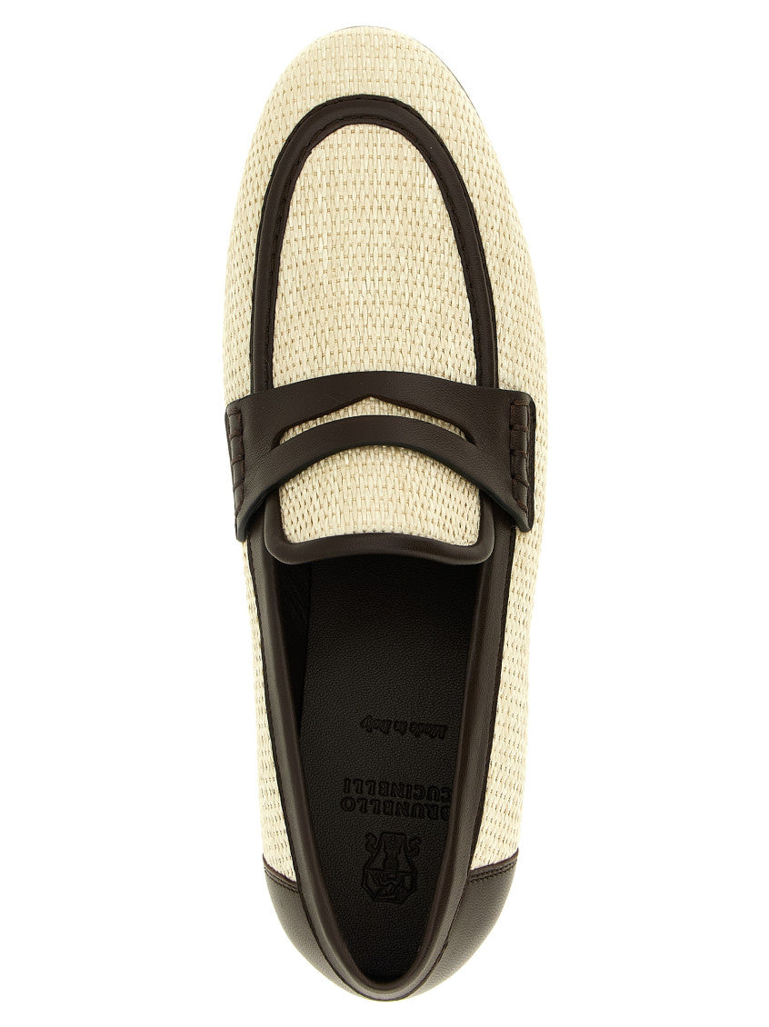 Beige Raffia Loafers 4