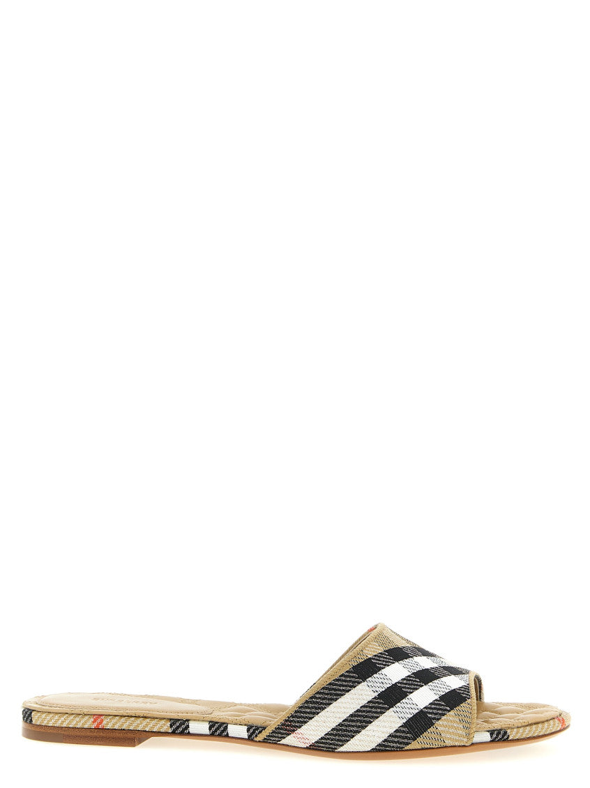 Beige Slip On Sandals 1