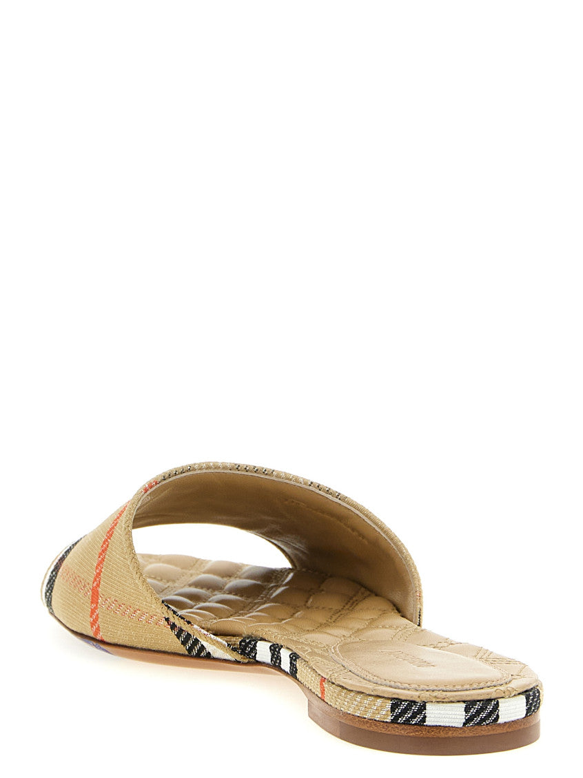 Beige Slip On Sandals 3