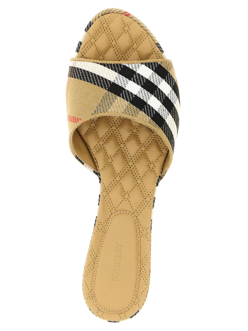 Beige Slip On Sandals 4