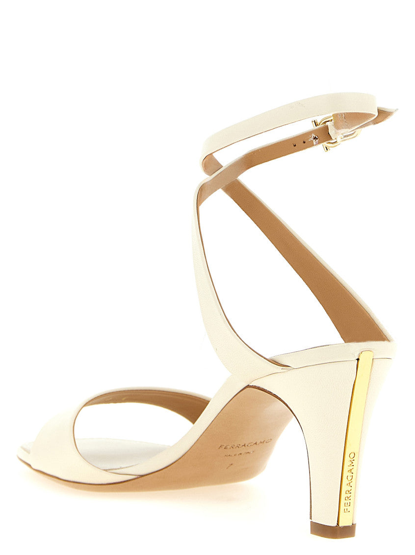 Beige Leather Heels 3