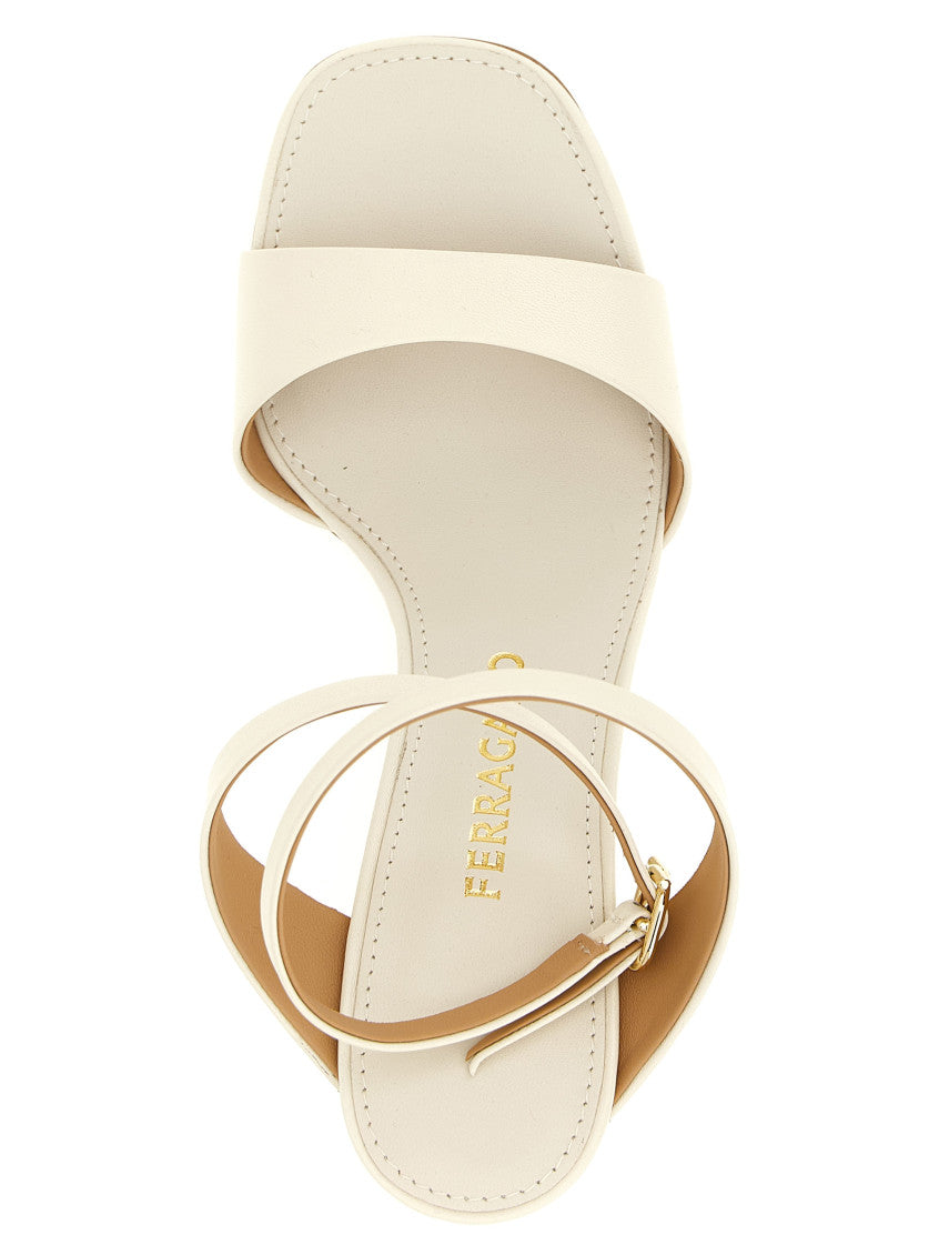 Beige Leather Heels 4